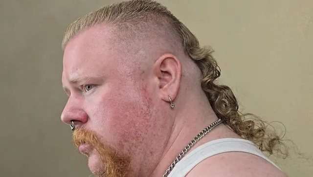 A mullet with a shaved side