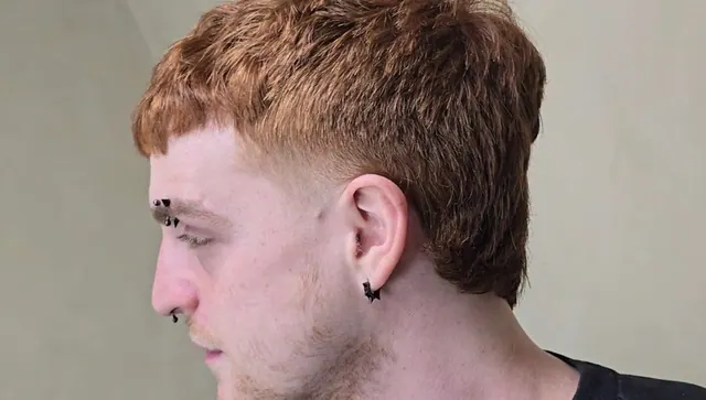 A copper crop with a taper
